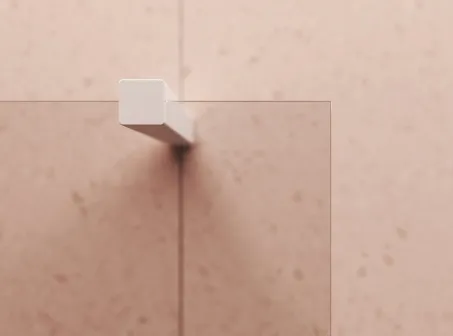 Walk-In Corner Szett 110x80, zuhanykabin matt fehér+transparent