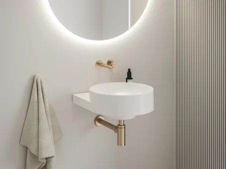 Eleganta falba süllyesztett mosdócsaptelep belső egység nélkül EL 019.60RGB.O1.RB07B, Rose Gold Brushed