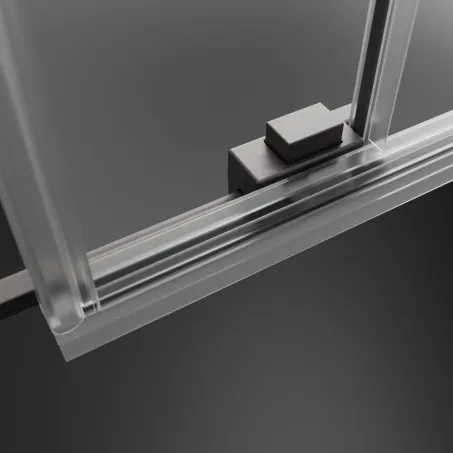 Idea Brushed Nickel KDD szögletes szálcsiszolt króm zuhanykabin 80x90 átlátszó