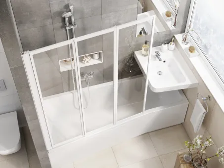 VS3 130 kádparaván fehér+transparent