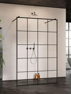 Modo X Black I Factory Walk-in fekete zuhanyfal 160 átlátszó