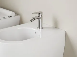 Eleganta álló bidécsaptelep 130 mm leersztő nélkül EL 056.00CR, Chrome