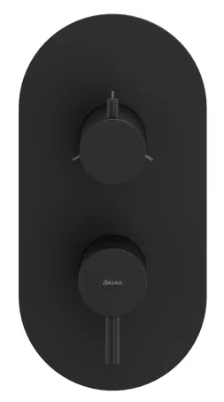 Espirit falba süllyesztett csaptelep, háromutas, belső egység nélkül ES 068.20BLM.O3.RB07F, Black Matt