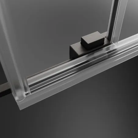 Idea Brushed GunMetal KDJ szögletes szálcsiszolt fegyvermetál zuhanykabin 160x100 átlátszó jobbos
