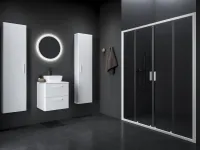 Blix II NBLDP4 150 zuhanyajtó matt fehér+transparent