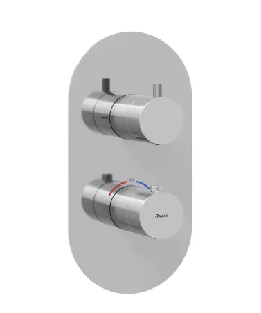 Espirit falba süllyesztett termosztátos csaptelep, kétutas, beslő egység nélkül ES 063.00CR.O2.RB07C, Chrome