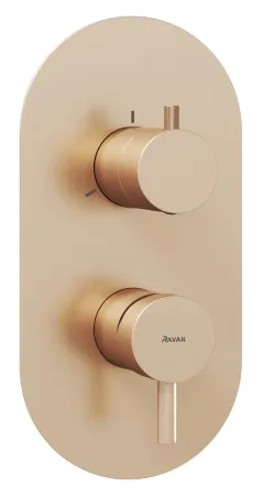 Espirit falba süllyesztett csaptelep, háromutas, belső egység nélkül ES 068.60RGB.O3.RB07F, Rose Gold Brushed