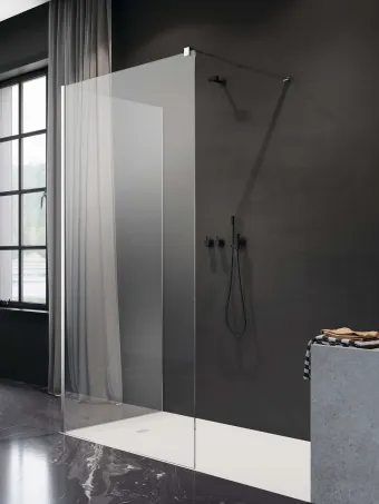 Modo New IV Walk-in zuhanyfal 100x80 átlátszó