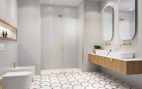 Furo Gold DWD arany zuhanyajtó 150 átlátszó