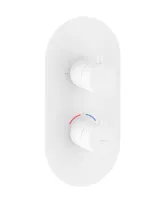 Espirit falba süllyesztett termosztátos csaptelep, kétutas, beslő egység nélkül ES 063.10WV.O2.RB07C, White Velvet