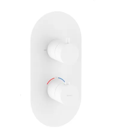 Espirit falba süllyesztett termosztátos csaptelep, kétutas, beslő egység nélkül ES 063.10WV.O2.RB07C, White Velvet