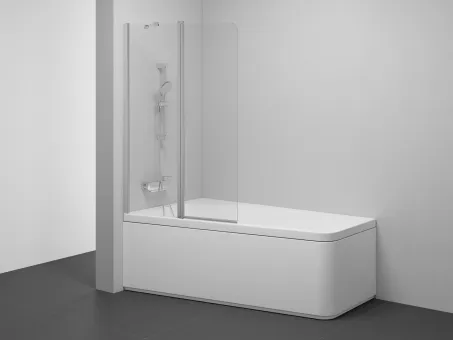 10CVS2-100 balos kádparaván krómhatású+transparent