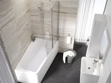 10CVS2-100 jobbos kádparaván krómhatású+transparent