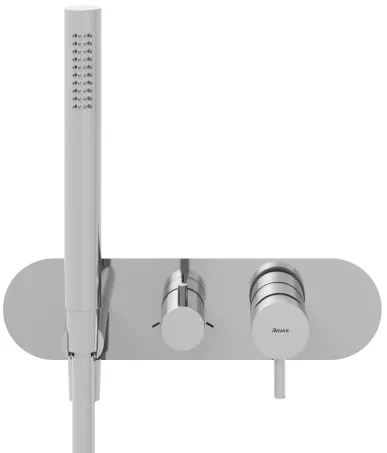 Espirit falba süllyesztett csaptelep szettel, háromutas, belső egység nélkül ES 068.00CR.O3.RB07D.+S, Chrome