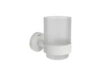 Kona KN 210.10WHM pohártartó üvegpohárral, matt fehér