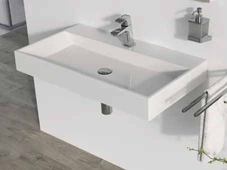 Natural 80 mosdó fehér, nyílással