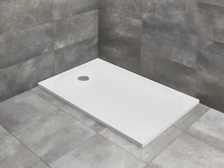 Zantos F szögletes lapos zuhanytálca 120x80 fehér, ajándék szifonnal