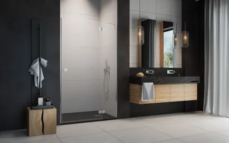 Essenza 8 DWJ zuhanyajtó 110 átlátszó jobbos