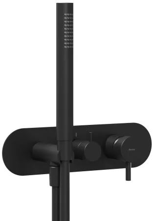 Espirit falba süllyesztett csaptelep szettel, háromutas, belső egység nélkül ES 068.20BLM.O3.RB07D.+S, Black Matt