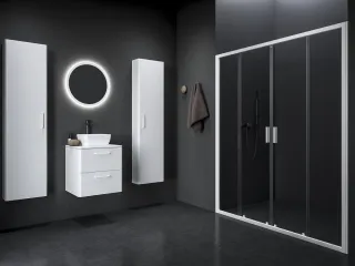 Blix II NBLDP4 170 zuhanyajtó matt fehér+transparent