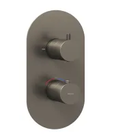 Espirit falba süllyesztett termosztátos csaptelep, kétutas, beslő egység nélkül ES 063.20GB.O2.RB07C, Graphite Brushed