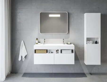 Natural Duo 120 duplamosdó fehér, nyílással