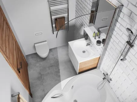 Rosa CVSK1 140/150 bal kádparaván  krómhatású+transparent