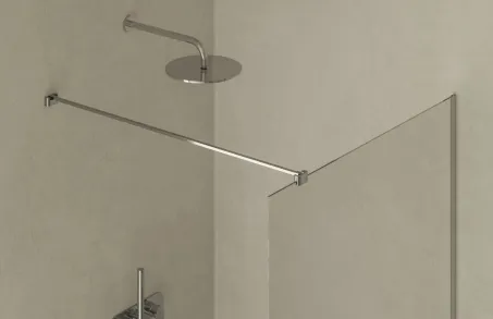 Walk-In Air Wall 90 zuhanykabin krómhatású+transparent