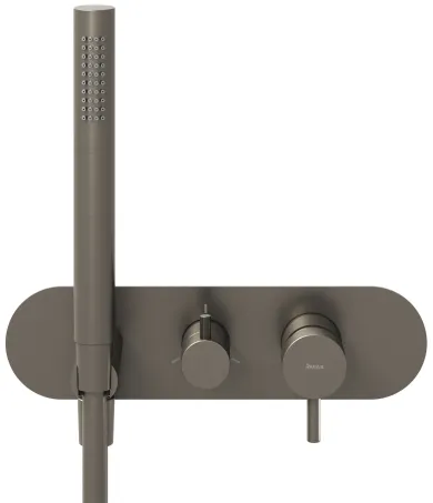 Espirit falba süllyesztett csaptelep szettel, háromutas, belső egység nélkül ES 068.20GB.O3.RB07D.+S, Graphite Brushed