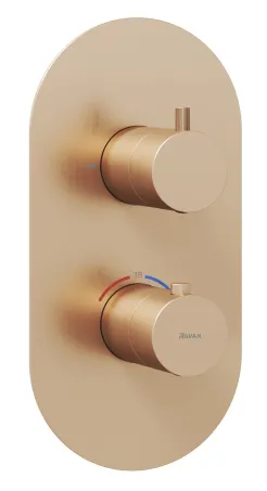 Espirit falba süllyesztett termosztátos csaptelep, kétutas, beslő egység nélkül ES 063.60RGB.O2.RB07C, Rose Gold Brushed