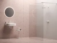 Walk-In Free Szett 130, zuhanykabin matt fehér+transparent