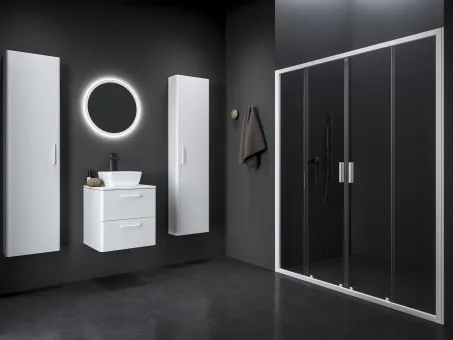 Blix II NBLDP4 180 zuhanyajtó matt fehér+transparent