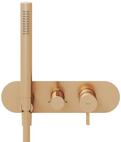 Espirit falba süllyesztett csaptelep szettel, háromutas, belső egység nélkül ES 068.60RGB.O3.RB07D.+S, Rose Gold Brushed