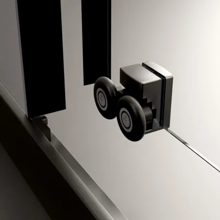 Alienta Black DWJ fekete zuhanyajtó 120 átlátszó