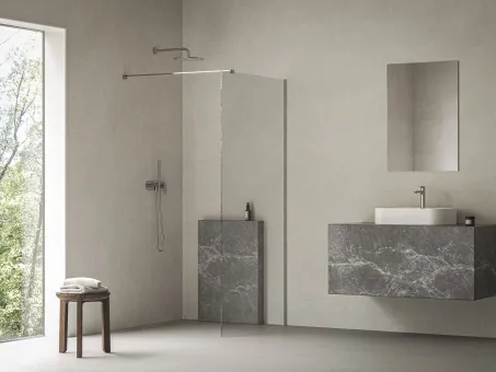 Walk-In Air Wall 110 zuhanykabin krómhatású+transparent