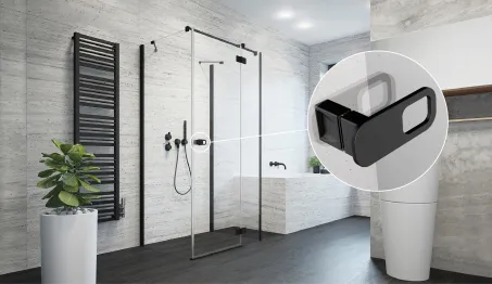 Opcionális ovális fogantyú fekete