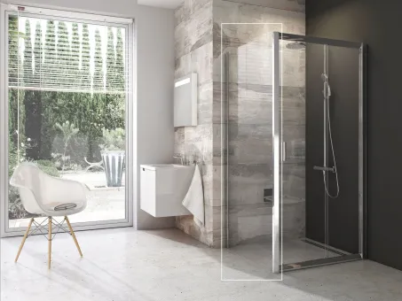 Blix BLPS-80 fix oldalfal krómhatású+transparent