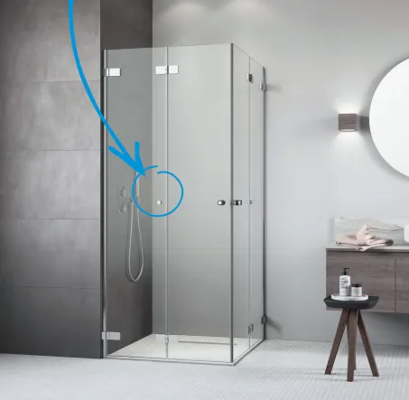 Kiegészítő fogantyú csuklós ajtóhoz króm