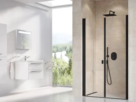 Chrome CSDL2-100 zuhanyajtó fekete+transparent