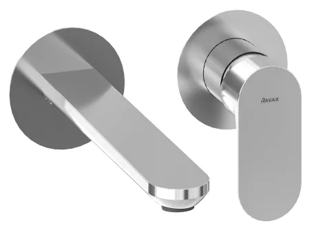 Eleganta falba süllyesztett mosdócsaptelep belső egység nélkül EL 019.00CR.O1.RB07B, Chrome