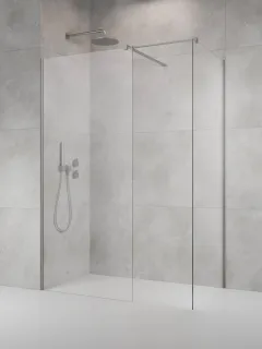 Modo X Brushed Nickel III Walk-in szálcsiszolt króm zuhanyfal 90x90 átlátszó