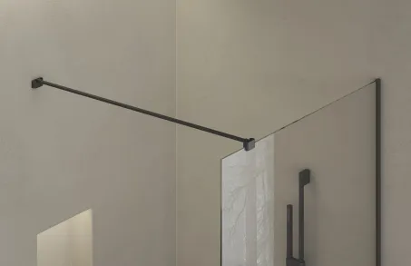 Walk-In Air Wall 90 zuhanykabin fekete+transparent