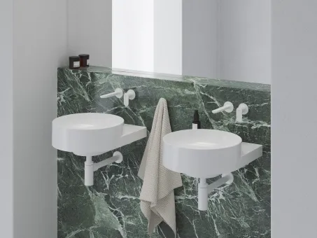 Eleganta falba süllyesztett mosdócsaptelep belső egység nélkül EL 019.10WV.O1.RB07B, White Velvet