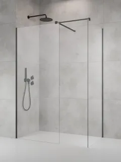 Modo X Brushed GunMetal III Walk-in szálcsiszolt fegyvermetál zuhanyfal 50x50 átlátszó
