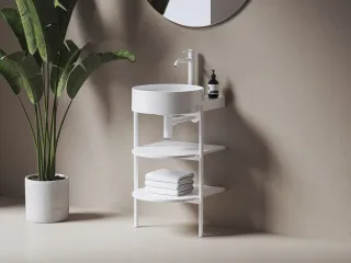 CS Yard 40 fürdőszobai bútor, matt fehér