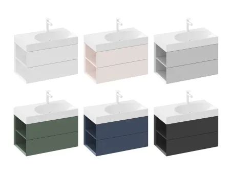 SD Lite 80 B fürdőszobai szekrény mosdó alá Grey Green