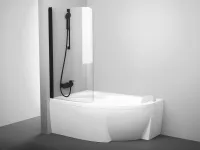 Rosa CVSK1 160/170 bal kádparaván fekete+transparent