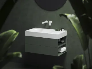 SD Lite 80 J fürdőszobai szekrény mosdó alá Grey Green