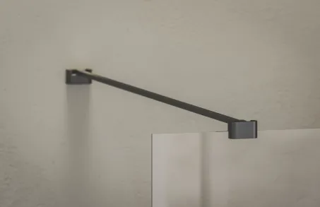 Walk-In Air Wall 100 zuhanykabin fekete+transparent