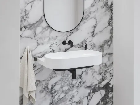 Eleganta falba süllyesztett mosdócsaptelep belső egység nélkül EL 019.20BLM.O1.RB07B, Black Matt